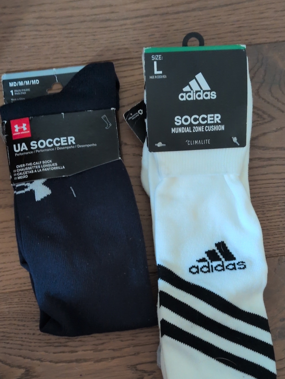 NWT Adidas Under Armour  Soccer  Socks